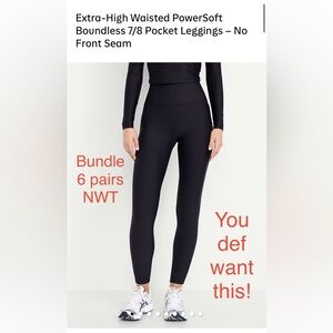 Bundle 6 pairs ✨NEW✨Extra-High Waisted 7/8 Pocket Leggings – No Front Seam